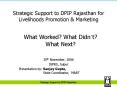 Strategic Support to DPIP Rajasthan for Livelihoods Promotion PowerPoint PPT Presentation