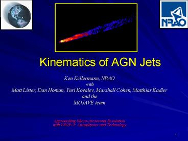 Kinematics of AGN Jets