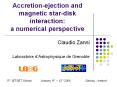Accretion-ejection and magnetic star-disk interaction: a numerical perspective PowerPoint PPT Presentation
