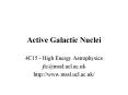 Active Galactic Nuclei PowerPoint PPT Presentation