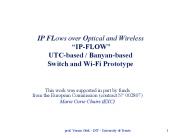 IP FLows over Optical and Wireless  