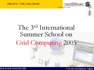 The 3rd International Summer School on
