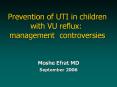 Prevention of UTI in children with VU reflux: management controversies PowerPoint PPT Presentation