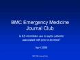 BMC Emergency Medicine Journal Club PowerPoint PPT Presentation