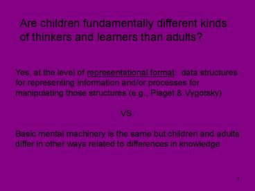 Conceptual Change and Mathematics Learning