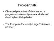 Two-part talk
