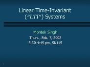 Linear Time-Invariant (