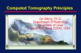 Computed Tomography Principles PowerPoint PPT Presentation