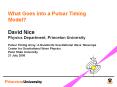 What Goes into a Pulsar Timing Model? PowerPoint PPT Presentation