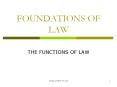 THE FUNCTIONS OF LAW PowerPoint PPT Presentation