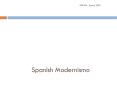 Spanish Modernismo PowerPoint PPT Presentation