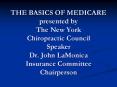 THE BASICS OF MEDICARE presented by The New York Chiropractic Council Speaker Dr' John LaMonica Insu PowerPoint PPT Presentation