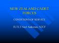 NEW ZEALAND CADET FORCES PowerPoint PPT Presentation