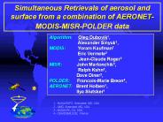 AERONET/ MISR/ MODIS retrieval