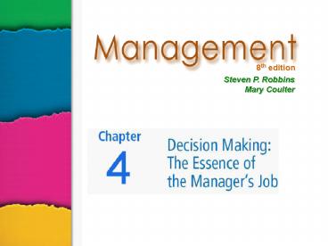 Management 8e. - Robbins and Coulter
