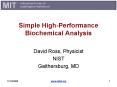 Simple HighPerformance Biochemical Analysis PowerPoint PPT Presentation