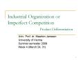 Industrial Organization or Imperfect Competition Product Differentiation PowerPoint PPT Presentation