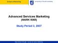 Advanced Services Marketing MARK 5065 PowerPoint PPT Presentation