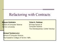 Refactoring with Contracts