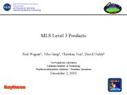 MLS Level 3 Products