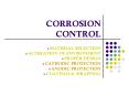 CORROSION CONTROL PowerPoint PPT Presentation