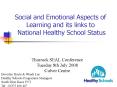 Social and Emotional Aspects of Learning and its links to  National Healthy School Status PowerPoint PPT Presentation