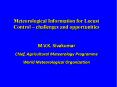Meteorological Information for Locust Control  PowerPoint PPT Presentation