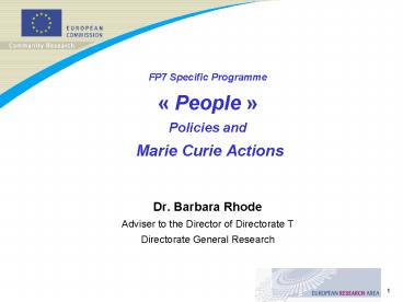 FP7 Specific Programme