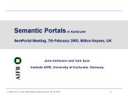 Semantic Portals in Karlsruhe