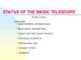 STATUS OF THE MAGIC TELESCOPE PowerPoint PPT Presentation