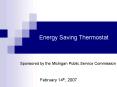 Energy Saving Thermostat PowerPoint PPT Presentation