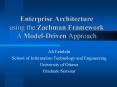Enterprise Architecture using the Zachman Framework A Model-Driven Approach PowerPoint PPT Presentation