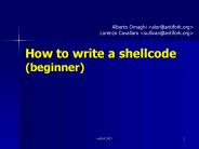 How to write a shellcode beginner