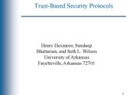 Trust-Based Security Protocols