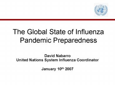 The Global State of Influenza Pandemic Preparedness