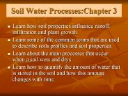 Soil Water Processes:Chapter 3