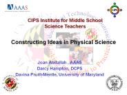 Constructing Ideas in Physical Science