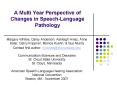 A Multi Year Perspective of Changes in SpeechLanguage Pathology PowerPoint PPT Presentation