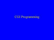 CGI Programming