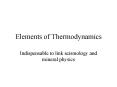 Elements of Thermodynamics PowerPoint PPT Presentation