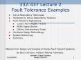 332:437 Lecture 2 Fault Tolerance Examples PowerPoint PPT Presentation