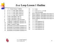 for Loop Lesson 1
