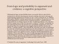 From logic and probability to argument and evidence: a cognitive perspective PowerPoint PPT Presentation
