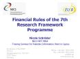 Financial Rules of the 7th Research Framework Programme PowerPoint PPT Presentation
