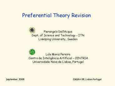 Preferential Theory Revision