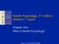 Health Psychology, 5th edition Shelley E' Taylor PowerPoint PPT Presentation
