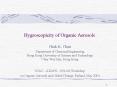 Hygroscopicity of Organic Aerosols PowerPoint PPT Presentation
