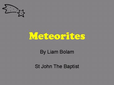 Meteorites