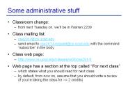 Some administrative stuff