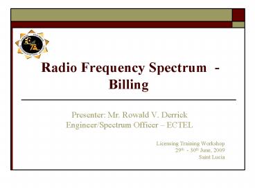 Radio Frequency Spectrum Billing